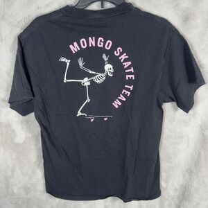 Chomp Black Skeleton Skater Graphic T Shirt Men's Medium Cotton‎